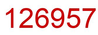 Number 126957 red image