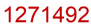 Number 1271492 red image