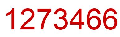 Number 1273466 red image