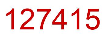 Number 127415 red image