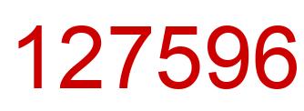 Number 127596 red image