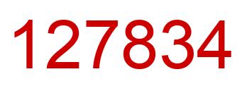 Number 127834 red image