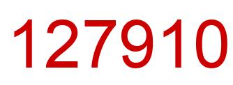 Número 127910 imagen rojo