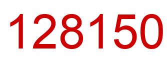 Number 128150 red image
