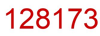 Number 128173 red image