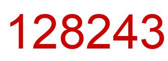 Number 128243 red image