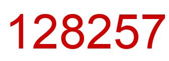 Number 128257 red image