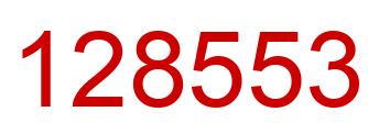 Number 128553 red image