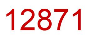 Number 12871 red image