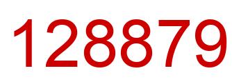 Number 128879 red image