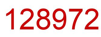 Number 128972 red image