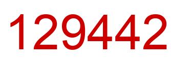 Number 129442 red image