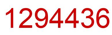 Number 1294436 red image
