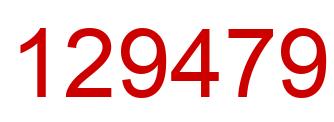 Number 129479 red image
