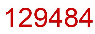 Number 129484 red image