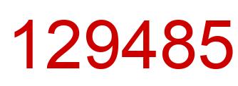 Número 129485 imagen rojo