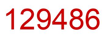 Number 129486 red image