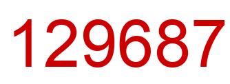 Number 129687 red image