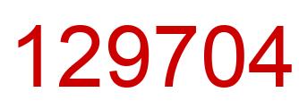 Number 129704 red image