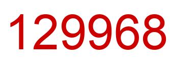 Number 129968 red image