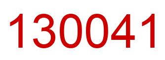Número 130041 imagen rojo