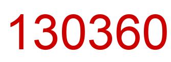 Number 130360 red image