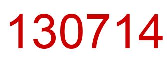 Número 130714 imagen rojo