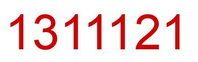 Number 1311121 red image