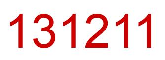 Number 131211 red image
