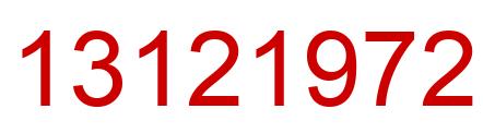 Number 13121972 red image
