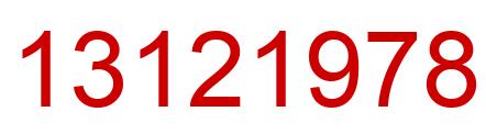Number 13121978 red image