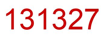 Number 131327 red image