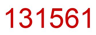 Number 131561 red image