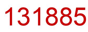Number 131885 red image