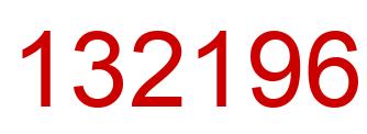 Number 132196 red image