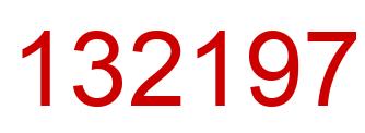Number 132197 red image
