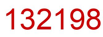 Number 132198 red image