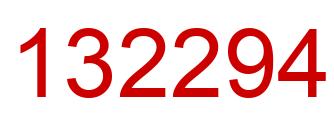 Number 132294 red image