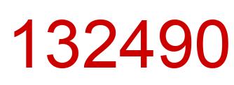 Number 132490 red image