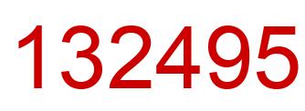 Number 132495 red image