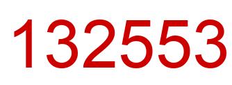 Number 132553 red image