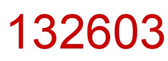 Number 132603 red image