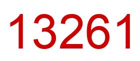 Number 13261 red image
