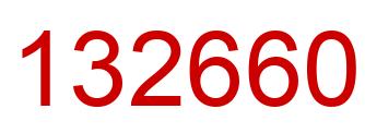 Number 132660 red image