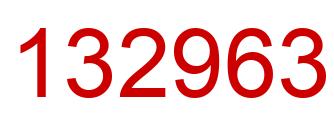 Number 132963 red image