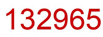Number 132965 red image