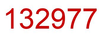 Number 132977 red image
