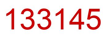 Number 133145 red image