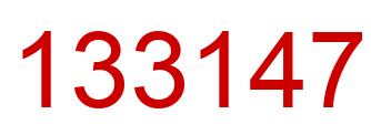 Number 133147 red image