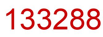 Number 133288 red image